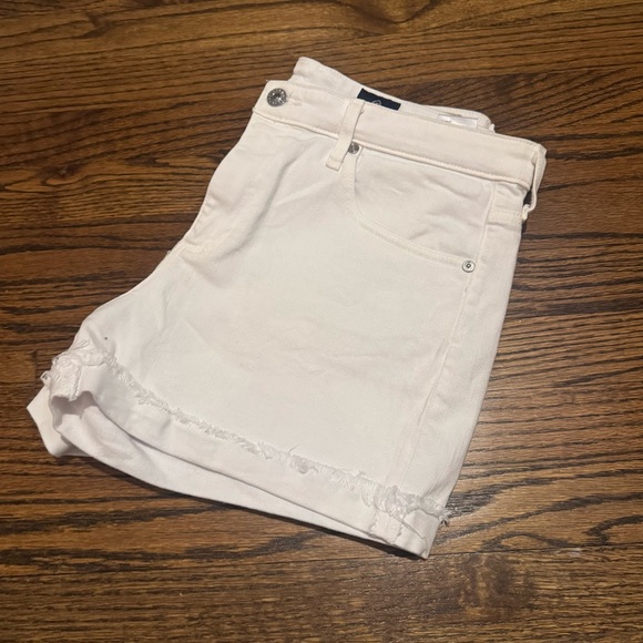 AG The Hailey Ex-Boyfriend Roll-Up Cuff Short 30R Optic White - Picture 8 of 16